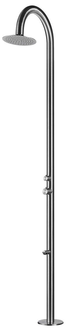 acquista Doccia da Giardino 243,9x25x54,5 cm con Soffione Miscelatore e Lavapiedi Sined Palau Inox