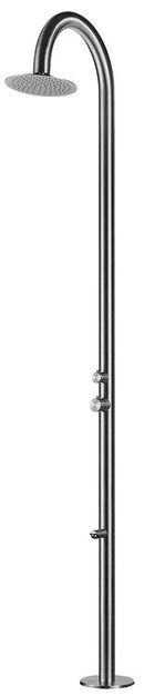 Doccia da Giardino 243,9x25x54,5 cm con Soffione Miscelatore e Lavapiedi Sined Palau Inox