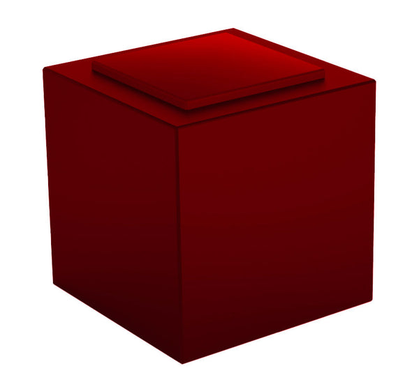 sconto Pouf da Giardino 50x50 cm con Cuscino in Resina Arkema Iris Comfort Ruby