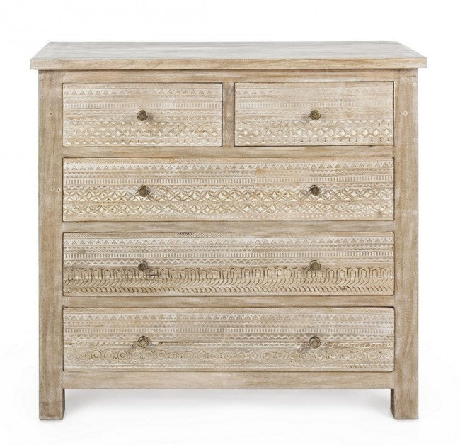 Cassettiera 5 Cassetti 93x40x90h cm Mayra 