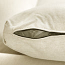 Divano 2 Posti 137x78x78 cm in Tessuto Effetto Lino Beige