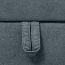 Divano 3 Posti Componibile Modulare con Pouf Poggiapiedi e Cuscini 213x156x88 cm Grigio Scuro  