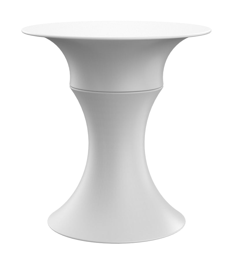 Tavolino da Giardino Componibile Ø37x47 cm in Resina Arkema Olimpo Bianco-1