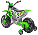 Moto Elettrica per Bambini 12V Motocross Verde-3