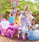 Carrozza Elettrica per Bambine 132x72x87 cm 6v con Licenza Disney Princess -7