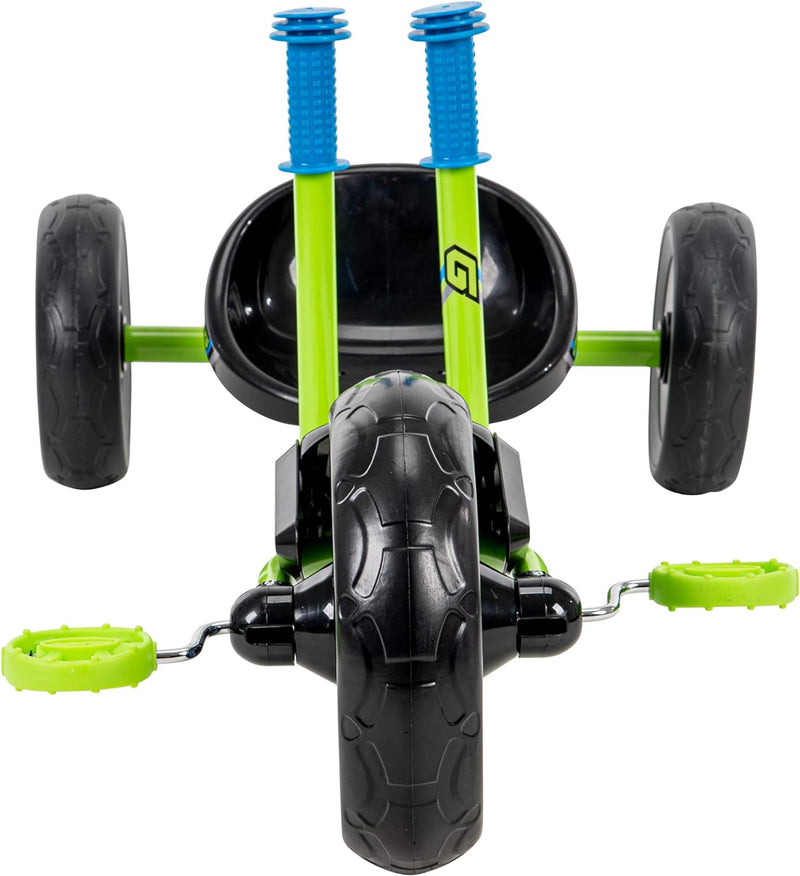 Green Machine Triciclo Go Kart a Pedalata Muscolare 10’’ con Leve Verde -3