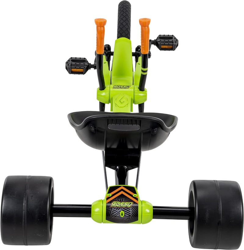 Green Machine Triciclo Go Kart a Pedalata Muscolare 16’’ con Leve Verde -4