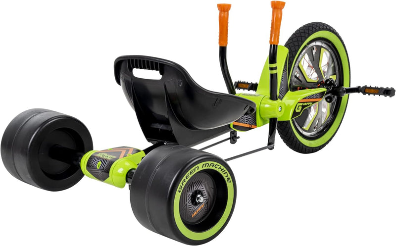 Green Machine Triciclo Go Kart a Pedalata Muscolare 16’’ con Leve Verde -6