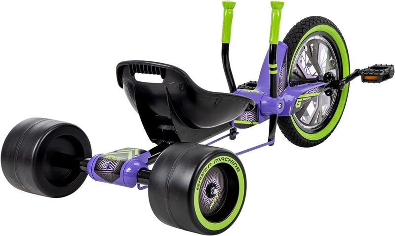 Green Machine Triciclo Go Kart a Pedalata Muscolare 16’’ con Leve Viola -6
