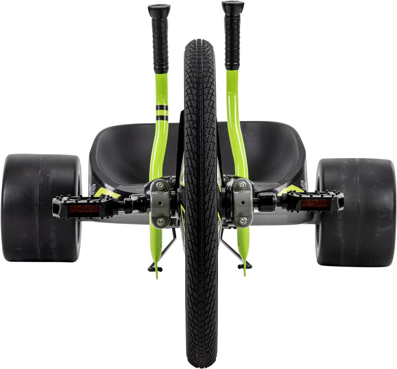 Green Machine Triciclo Go Kart a Pedalata Muscolare 20’’ con Leve Nero e Verde -3