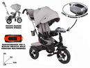 Triciclo Passeggino per Bambini 95x52x105 cm con Seggiolino Reversibile Jolly Grigio-4