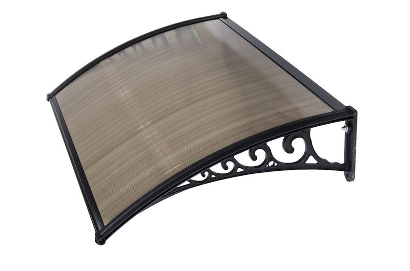 Pensilina Tettoia Modulabile Policarbonato Alveolare Nero Fumè 120X80cm Bertozzi Naxos