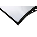 Pensilina Tettoia Modulabile in Policarbonato Compatta Opacizzata 120X80cm Bertozzi Naxos