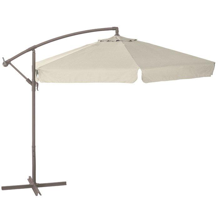 Ombrellone Decentrato Esagonale da Giardino in Acciaio Ecrù 3X3M Bertozzi