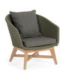 Poltrona 76x78x77h cm con Cuscini Coachella Verde 