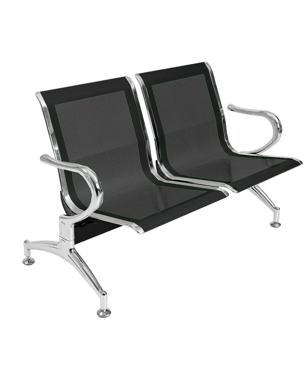 Panca per Sala d'Attesa 2 Posti in Acciaio Nero prezzo