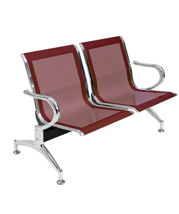 Panca per Sala d'Attesa 2 Posti in Acciaio Rosso acquista