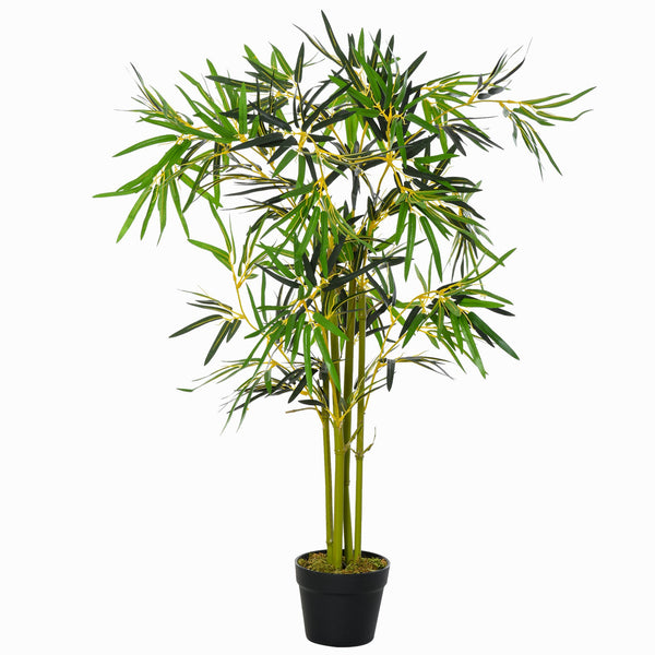 Pianta Artificiale Bambù H120 cm con Vaso Verde sconto