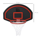 Canestro da Basket da Parete 71x45x47 cm con Tabellone Nero