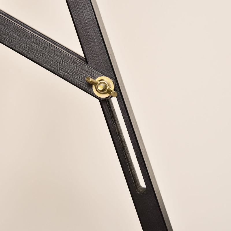 Cavalletto Treppiede da Pittura 51,5x71,5x134,5 cm in Legno di Pino Nero