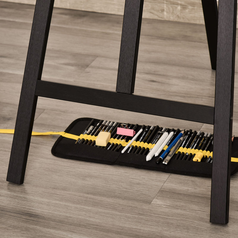 Cavalletto Treppiede da Pittura 51,5x71,5x134,5 cm in Legno di Pino Nero