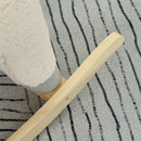 Cavallo a Dondolo per Bambini in Legno e Peluche Alpaca Crema