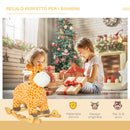 Cavallo a Dondolo per Bambini in Legno e Peluche Giraffa Giallo