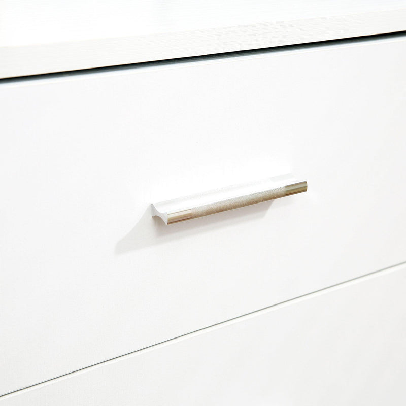 Mobile 3 Cassetti 2 Ripiani 80x40x65 cm con Ruote in Truciolare Bianco