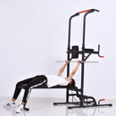 Stazione Fitness Multifunzione Pieghevole 98x220x229 cm in Acciaio Nera