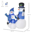 Pupazzi di Neve Gonfiabili H120 cm Luminosi con LED Blu