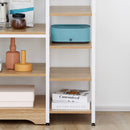 Scaffale Multiuso 7 Ripiani 90x40x95 cm in MDF e Metallo Bianco