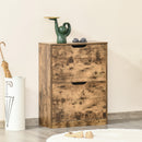 Mobile Scarpiera 2 Ante 62,5x26x81 cm 6 Paia di Scarpe in Legno Marrone