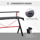 Scrivania Gaming con Ripiano Monitor 120x60x97 cm in MDF e Metallo Nero