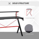 Scrivania Gaming con Ripiano Monitor 120x60x97 cm in MDF e Metallo Nero