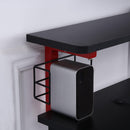 Scrivania Gaming con Ripiano Monitor 120x60x97 cm in MDF e Metallo Nero