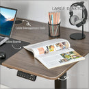 Scrivania con Regolazione Altezza Elettrica 140x70x72-116 cm in Metallo e Truciolare Teak e Nero