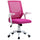 Sedia Operativa da Ufficio 62,5x55x94-104 cm in Tessuto Rosa