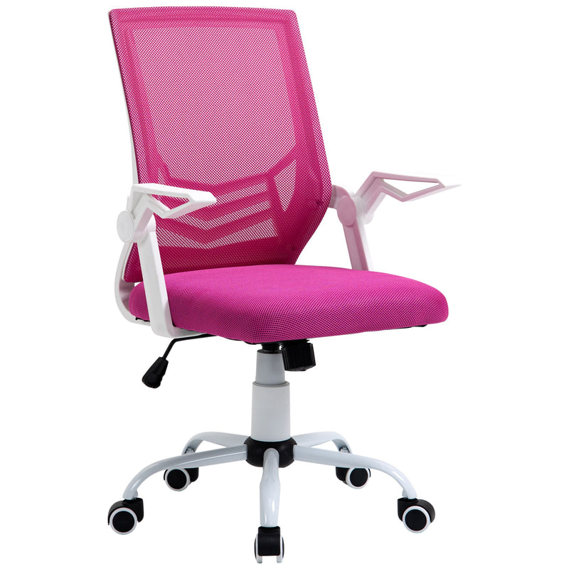Sedia Operativa da Ufficio 62,5x55x94-104 cm in Tessuto Rosa