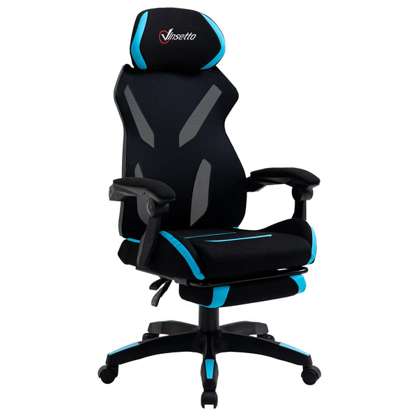 sconto Sedia da Gaming Ergonomica 65x65x119-129 cm in Tessuto Nero