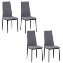 Set 4 Sedie 41x50x97 cm in Tessuto Grigio
