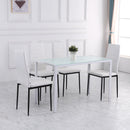 Set 4 Sedie 41x50x97 cm in Tessuto Bianco