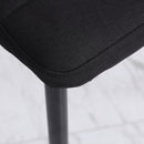 Set 4 Sedie 41x50x97 cm in Tessuto Nero