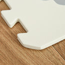 Tappeto Puzzle per Bambini 182,5x182,5 cm in EVA Bianco Grigio