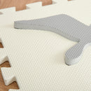 Tappeto Puzzle per Bambini 150x150x1,4 cm in EVA Bianco Grigio