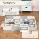 Tappeto Puzzle per Bambini 150x150x1,4 cm in EVA Bianco Grigio
