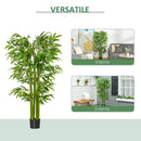 Pianta Artificiale di Bambù H160 cm con Vaso Verde