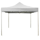 Gazebo Richiudibile Pieghevole 3x3m in Acciaio e PVC Impermeabile Bianco