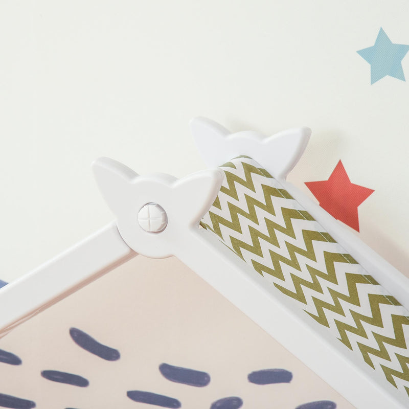 Casetta Portagiochi 128x34x155 cm con Contenitori e Appendiabiti Arancione