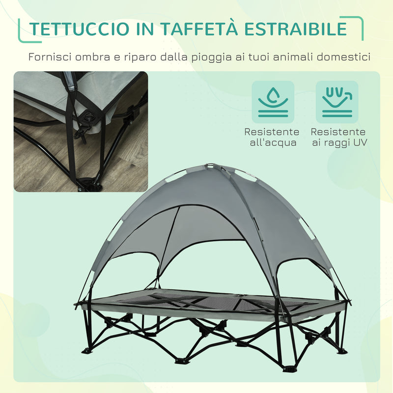 Brandina Pieghevole per Cani con Tettuccio Grigia