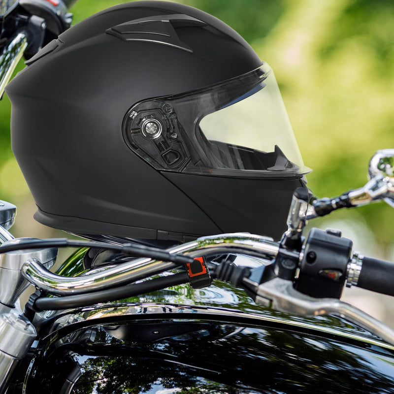 Casco Integrale per Scooter Visiera Lunga Nero Varie Misure